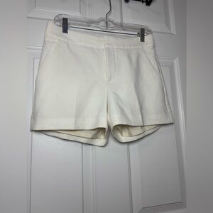 Banana Republic High-rise, tailored shorts with a zip fly hook-and-bar closure